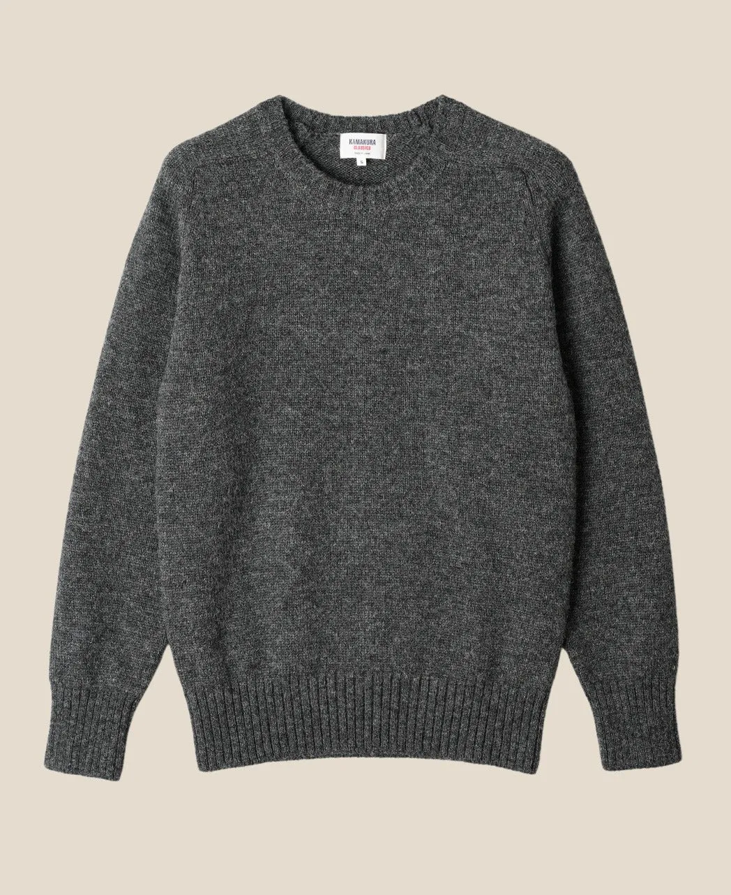 5 Gauge Shetland Crewneck Sweater sold by Kamakura