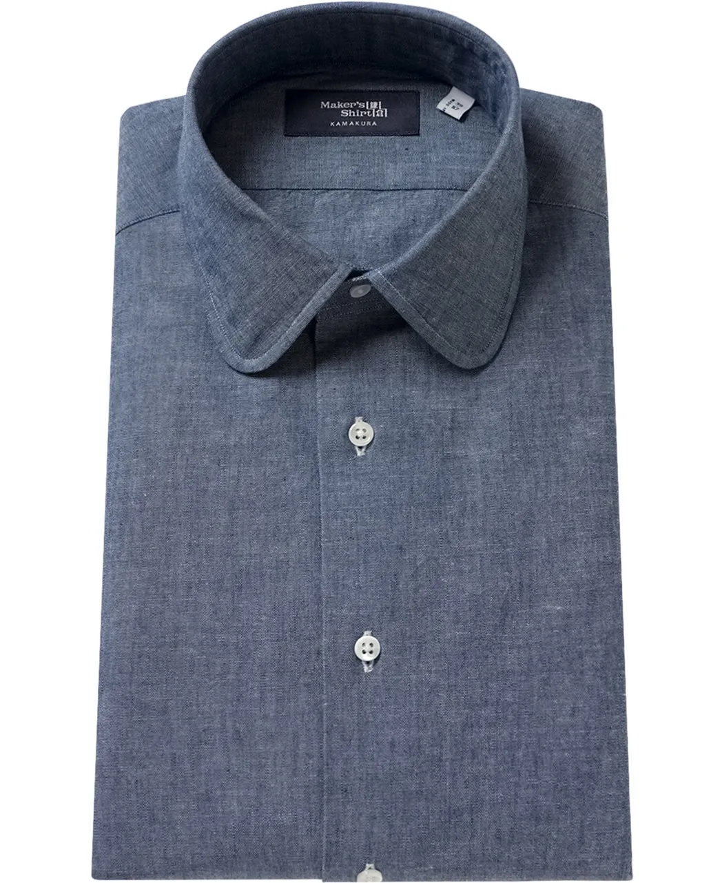 TOKYO SLIM FIT - Round Collar Chambray sold by Kamakura