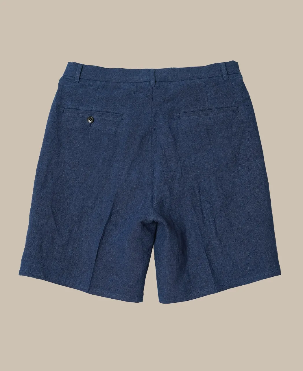 EXTRA HEAVY NAVY BLUE LINEN SHORT PANTS sold by Kamakura product image thumbnail 2