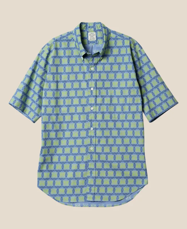 VINTAGE IVY Foulard Short Sleeve Button Down sold by Kamakura