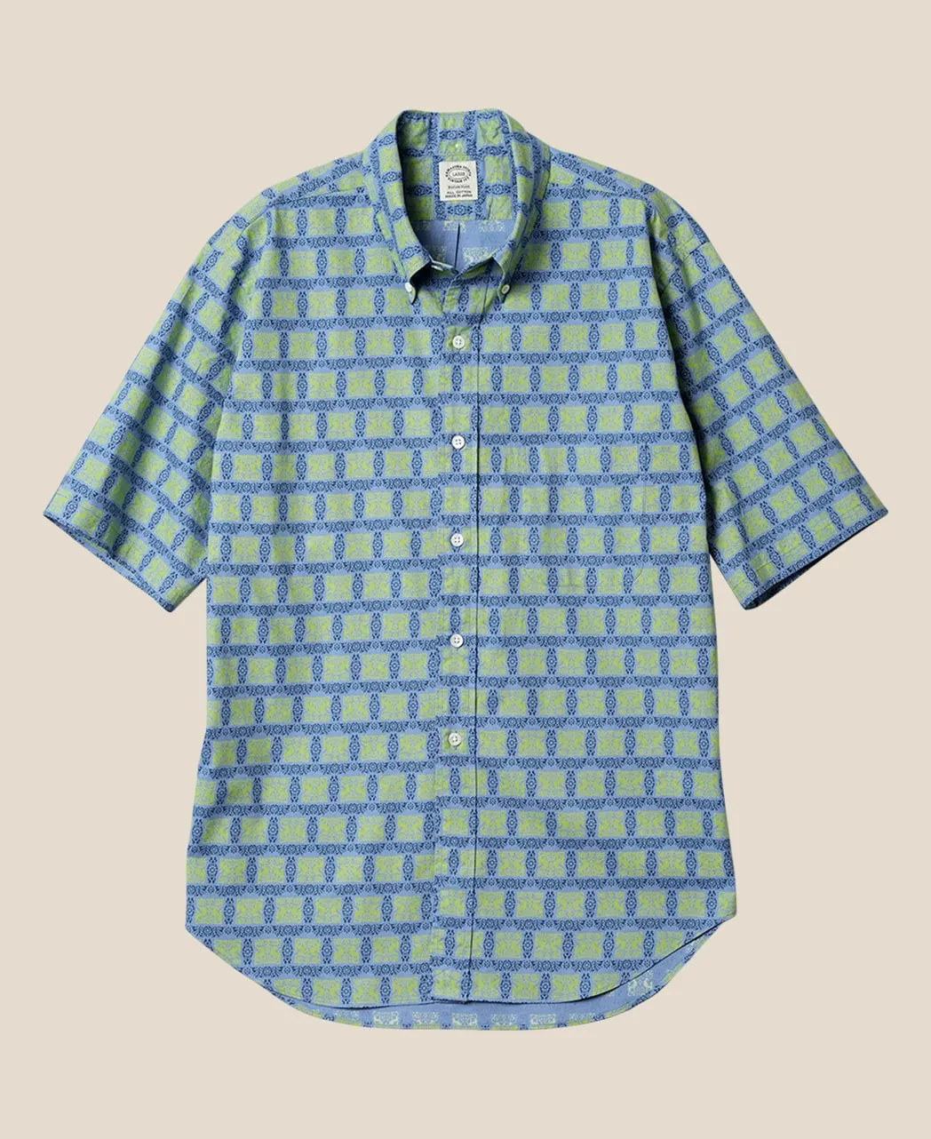 【Clearance Sale】VINTAGE IVY Foulard Short Sleeve Button Down sold by Kamakura