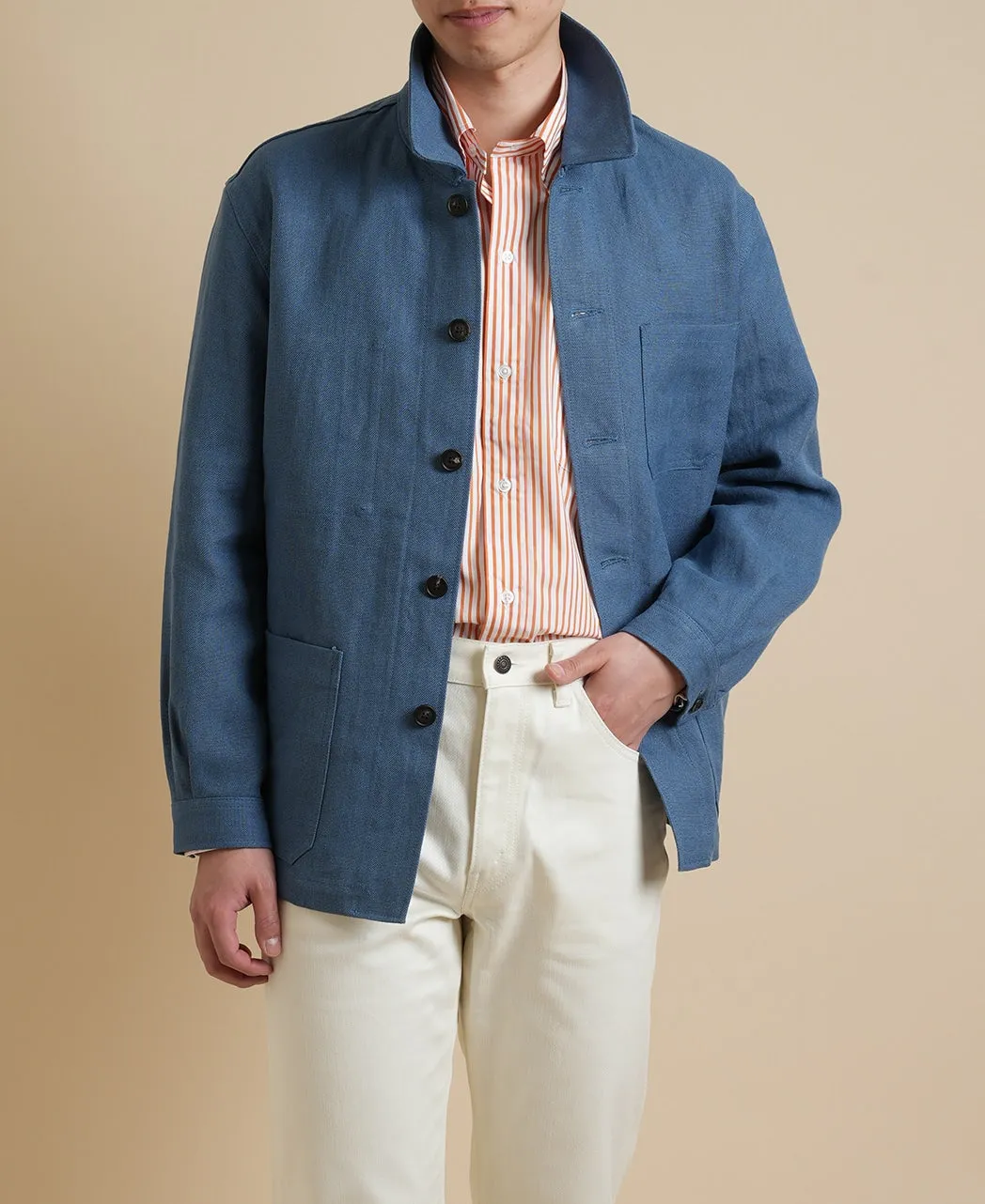 【Clearance Sale】FRENCH WORK JACKET LINEN CANVAS sold by Kamakura product image thumbnail 3