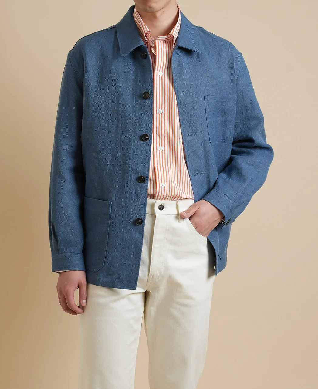 【Clearance Sale】FRENCH WORK JACKET LINEN CANVAS sold by Kamakura product image thumbnail 4