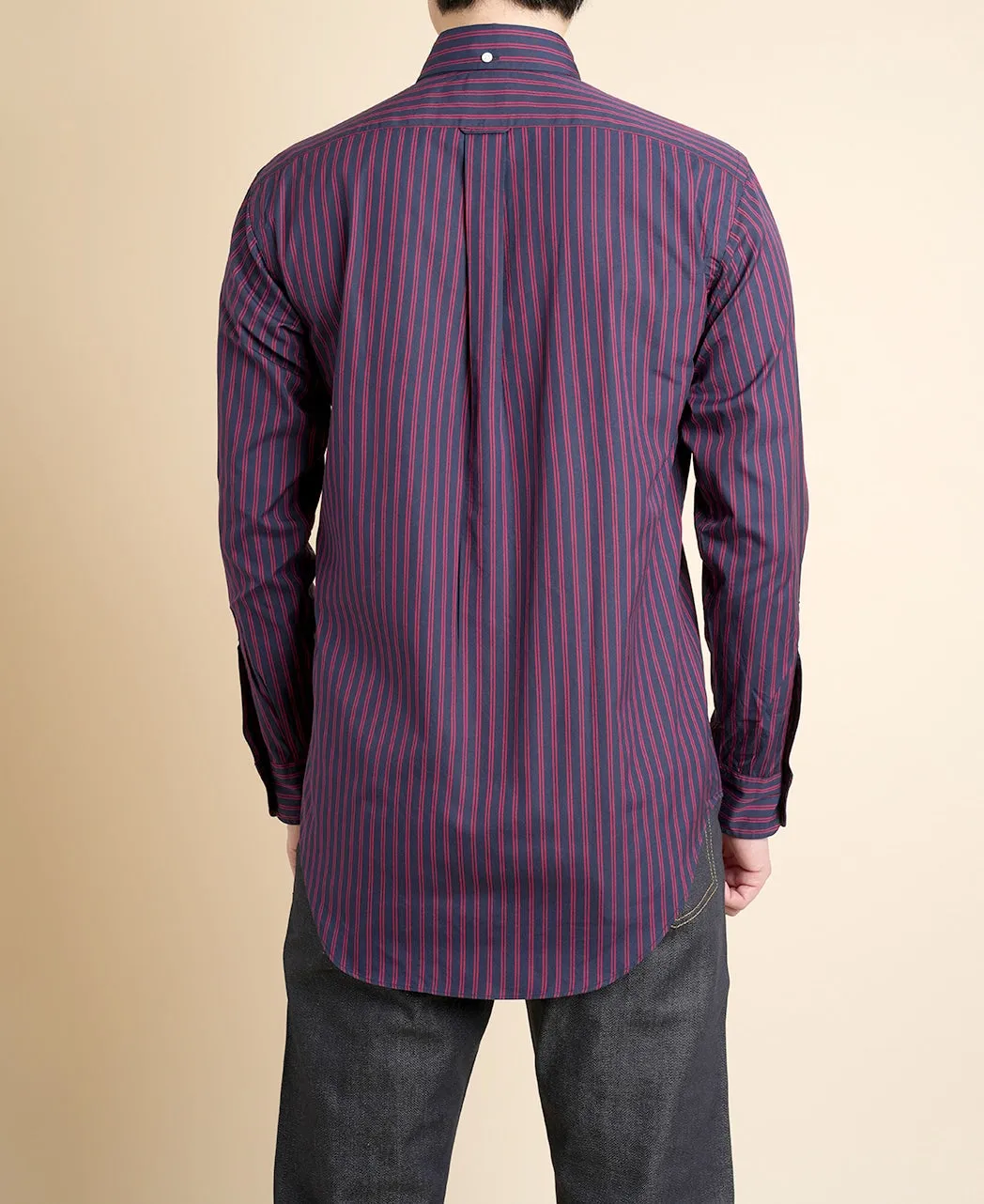 【Final Sale】VINTAGE IVY NAVY BLUE WITH RED TRACKED STRIPE BUTTON-DOWN sold by Kamakura product image thumbnail 4
