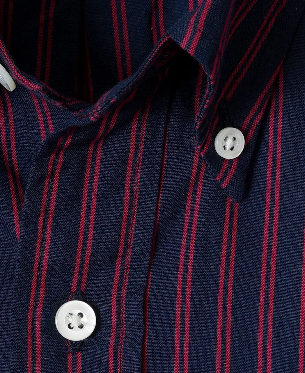 【Final Sale】VINTAGE IVY NAVY BLUE WITH RED TRACKED STRIPE BUTTON-DOWN sold by Kamakura product image thumbnail 5