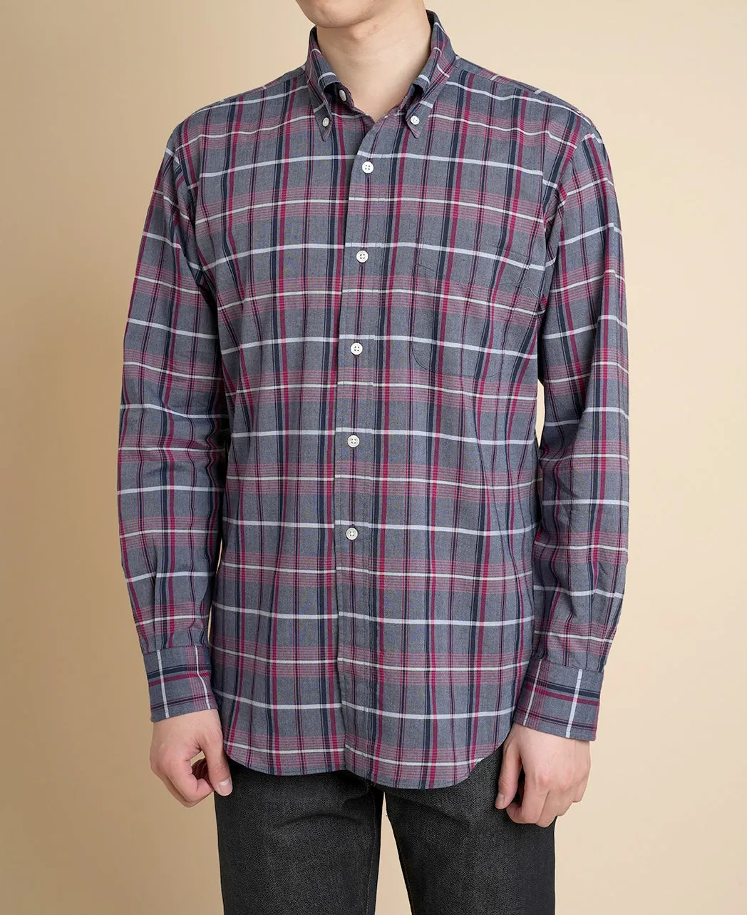【Clearance Sale】VINTAGE IVY BUTTON-DOWN BLUE MADRAS PLAID sold by Kamakura product image thumbnail 3