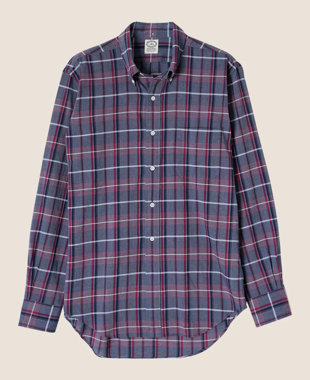 【Clearance Sale】VINTAGE IVY BUTTON-DOWN BLUE MADRAS PLAID sold by Kamakura