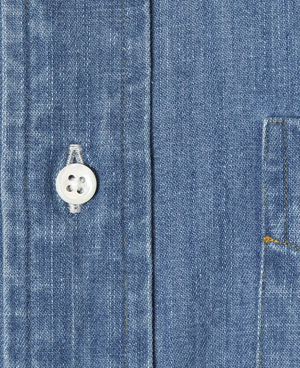 Tokyo Fit Casual Indigo Shirt - Button Down INDIGO DYED TWILL sold by Kamakura product image thumbnail 2