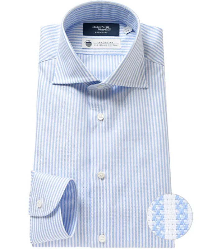 TOKYO SLIM FIT -  Italian Spread  Royal Oxford Sea Island Cotton made by Kamakura