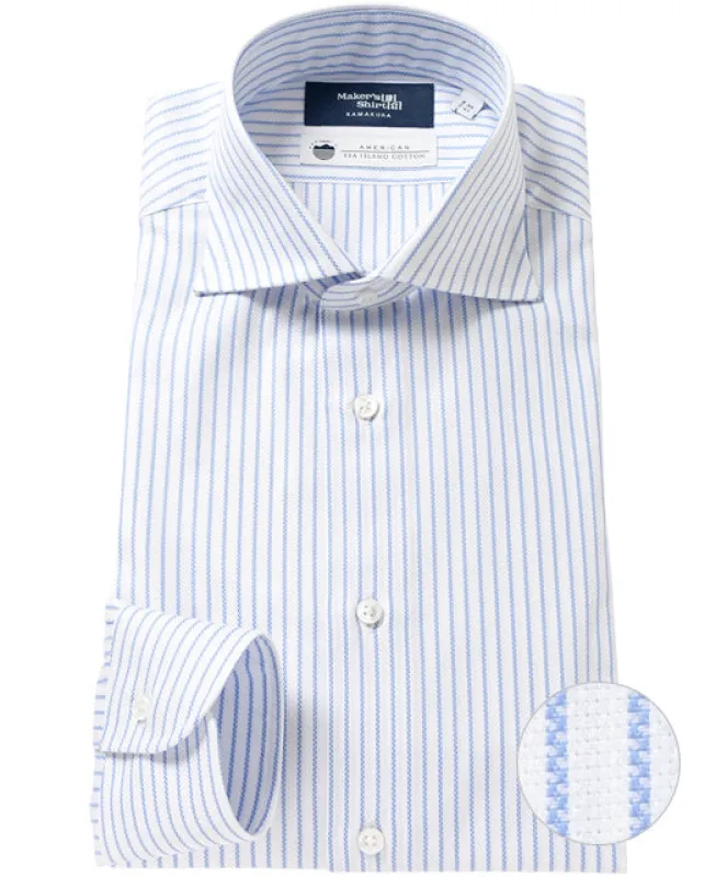 TOKYO SLIM FIT -  Italian Spread  Royal Oxford Sea Island Cotton made by Kamakura