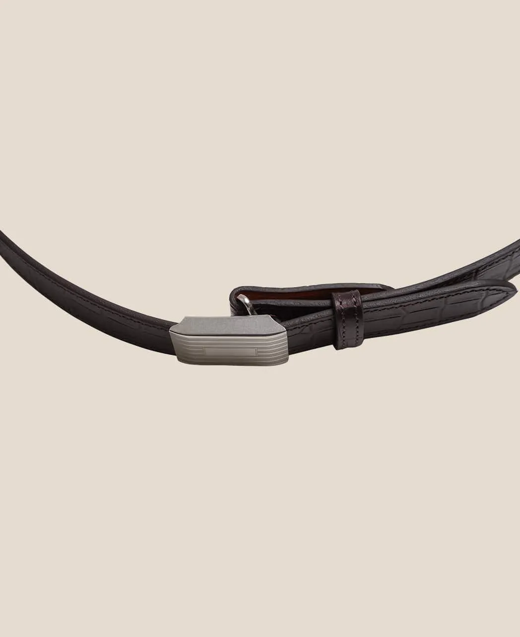 ENGINE TURNED SLIDE BUCKLE BELT sold by Kamakura product image thumbnail 3