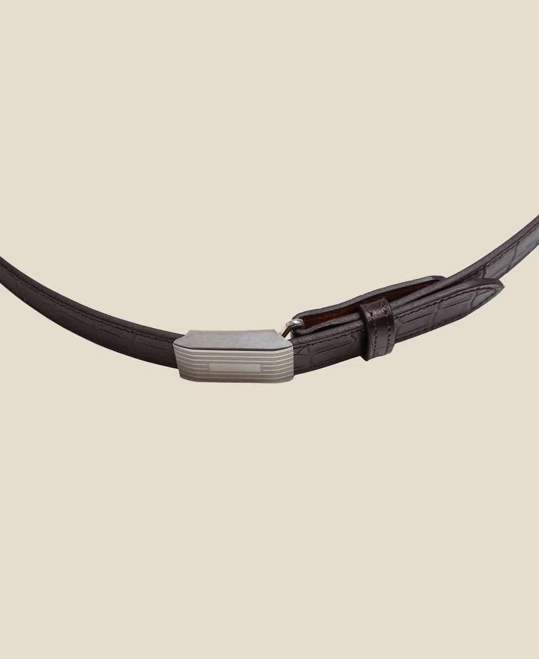 ENGINE TURNED SLIDE BUCKLE BELT sold by Kamakura product image thumbnail 4