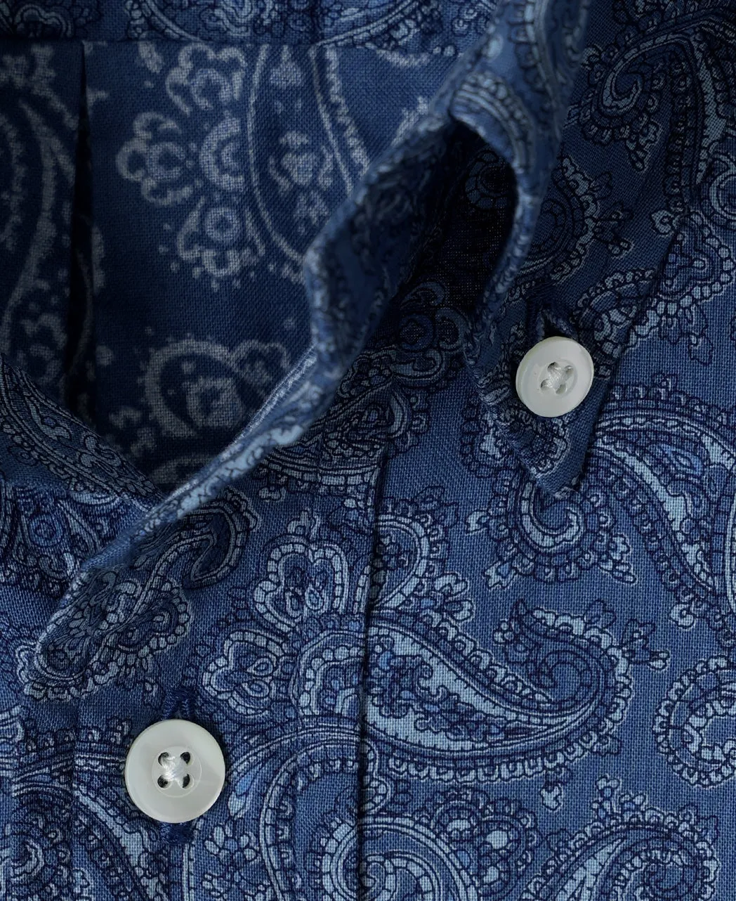 Vintage Ivy Blue Paisley Print Shirt sold by Kamakura product image thumbnail 2