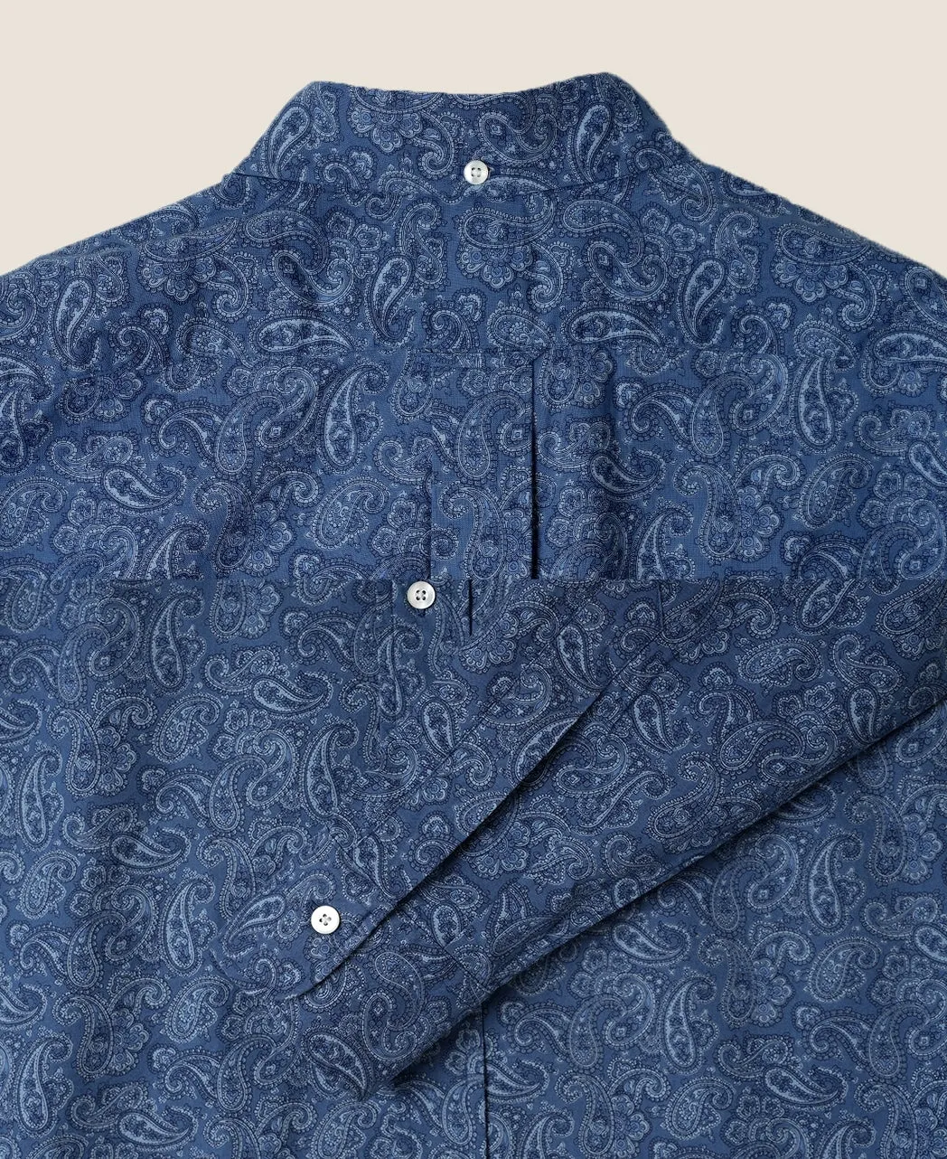 Vintage Ivy Blue Paisley Print Shirt sold by Kamakura product image thumbnail 3