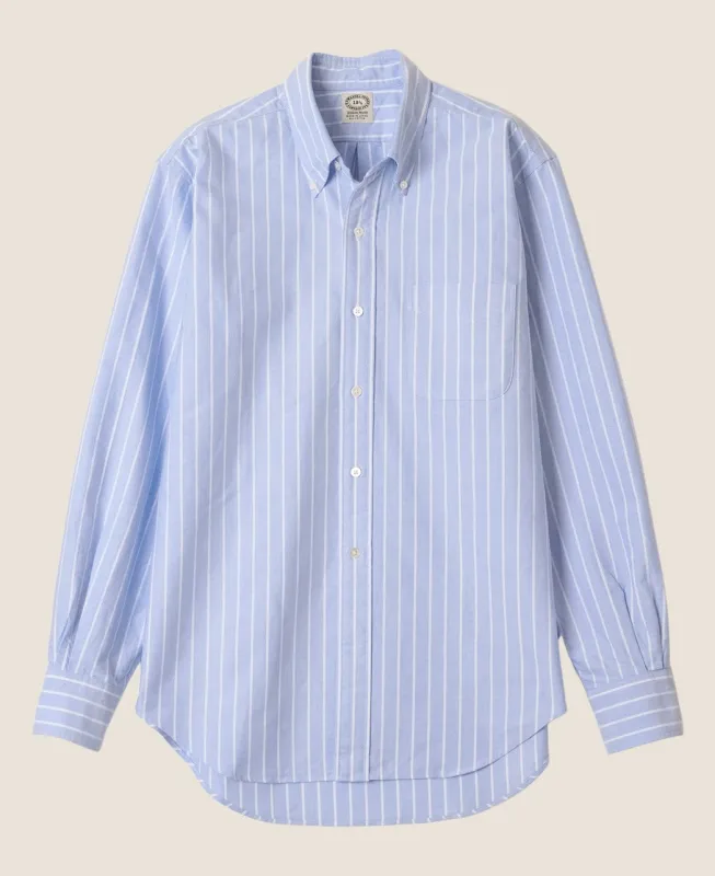 Vintage Ivy Blue Blazer Stripe Oxford Shirt made by Kamakura