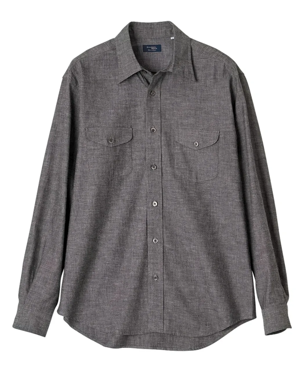 Casual Shirt Double Pocket Black Chambray sold by Kamakura