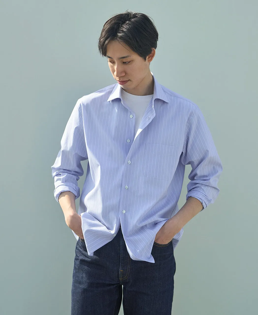 Casual Broadcloth Wide Collar Stripe sold by Kamakura product image thumbnail 2