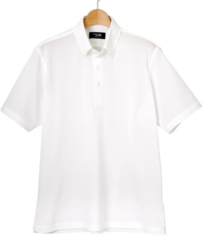 Piqué Polo Shirt Button Down made by Kamakura