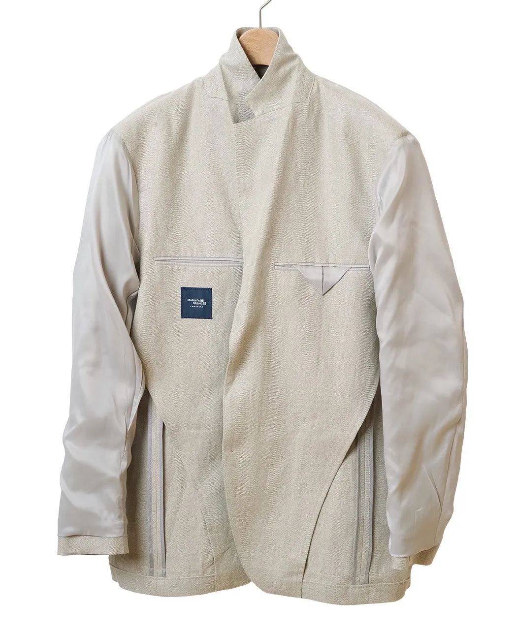 Linen Herringbone Comfort Jacket sold by Kamakura product image thumbnail 3
