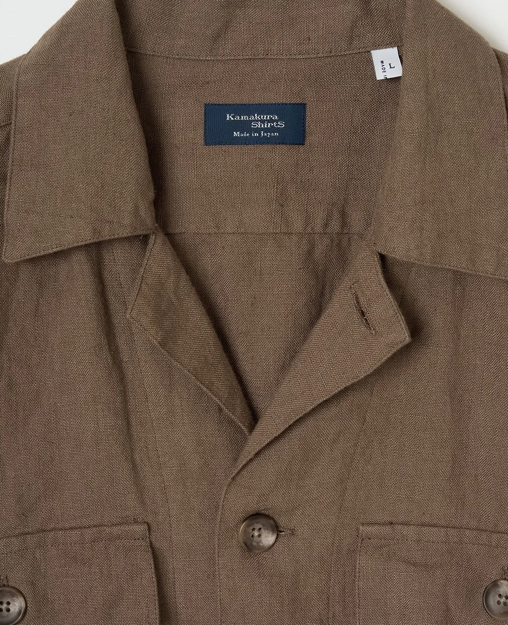 Double-Pocket Heavy Linen Shirt sold by Kamakura product image thumbnail 3