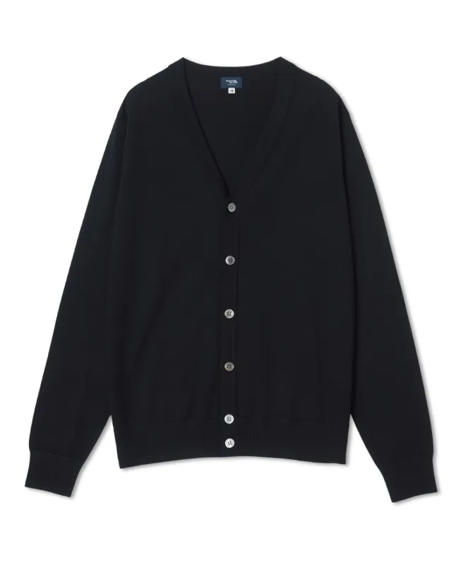 Super Extra Fine Merino Wool FF30G Cardigan made by Kamakura
