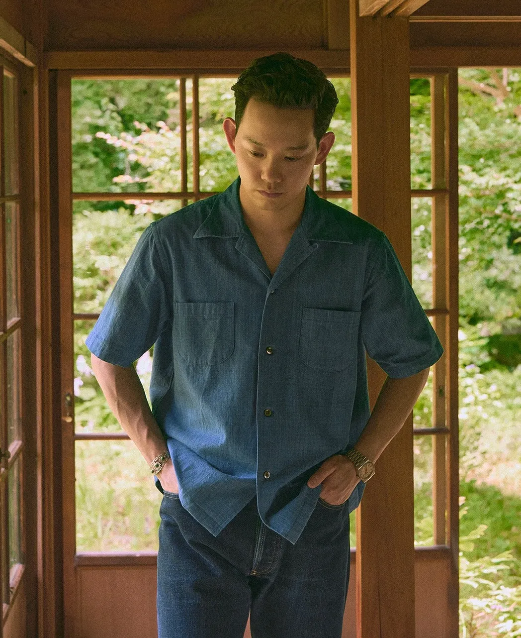 Naturally Indigo-Dyed Hawaiian Shirt sold by Kamakura product image thumbnail 2