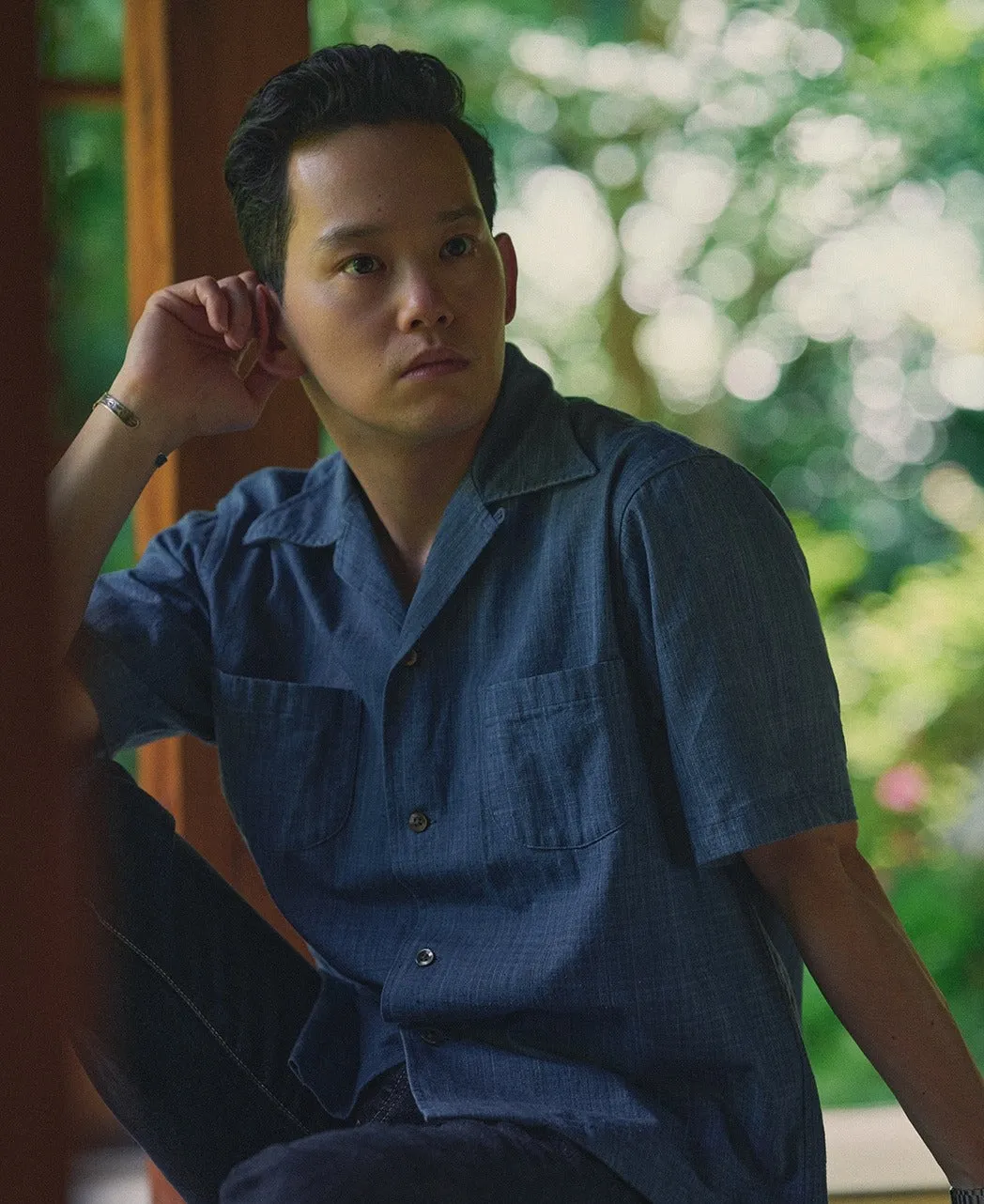 Naturally Indigo-Dyed Hawaiian Shirt sold by Kamakura product image thumbnail 3