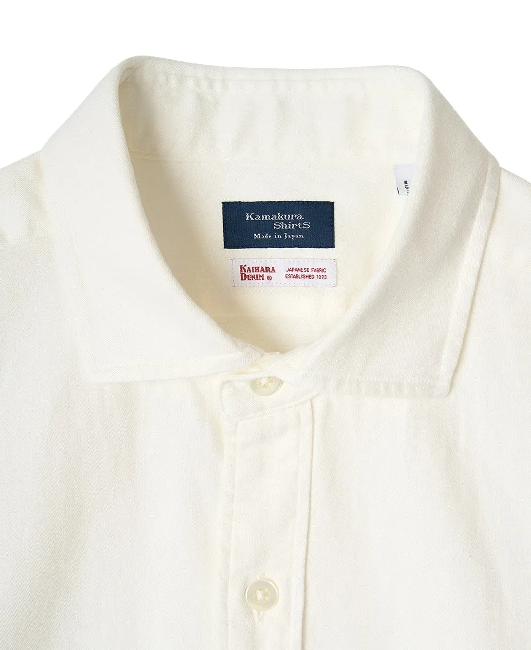 Double-Pocket White Denim Shirt sold by Kamakura product image thumbnail 3