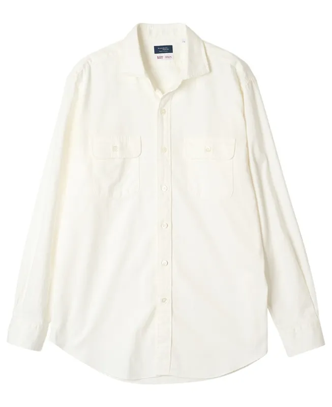 Double-Pocket White Denim Shirt made by Kamakura