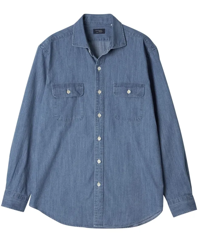 Double-Pocket Denim Shirt made by Kamakura