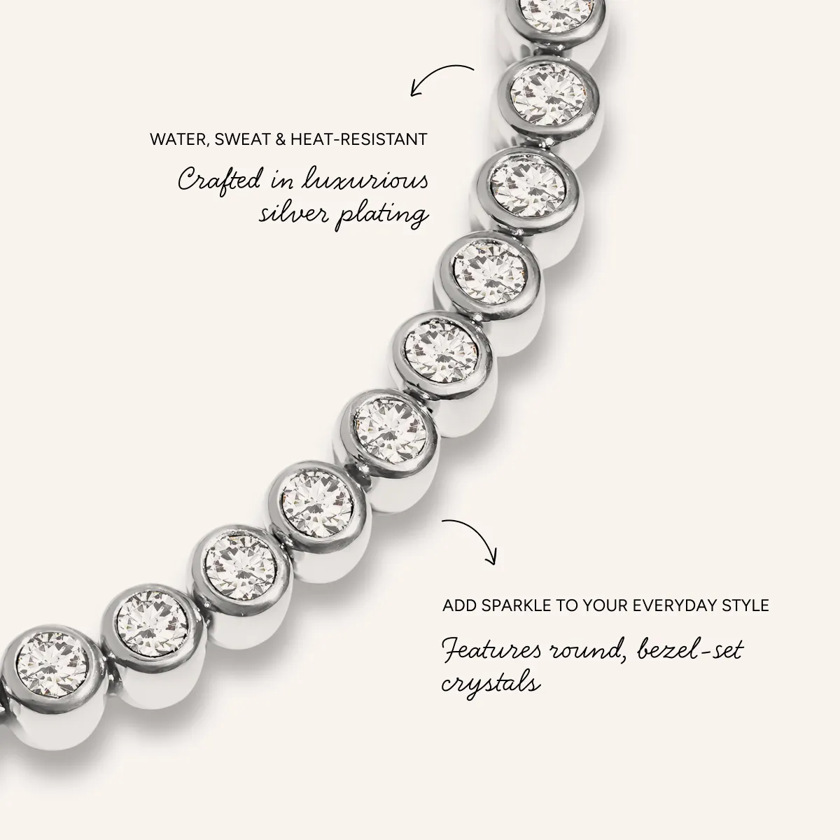 Bezel Set Tennis Bracelet (Silver) sold by Abbott Lyon product image thumbnail 3