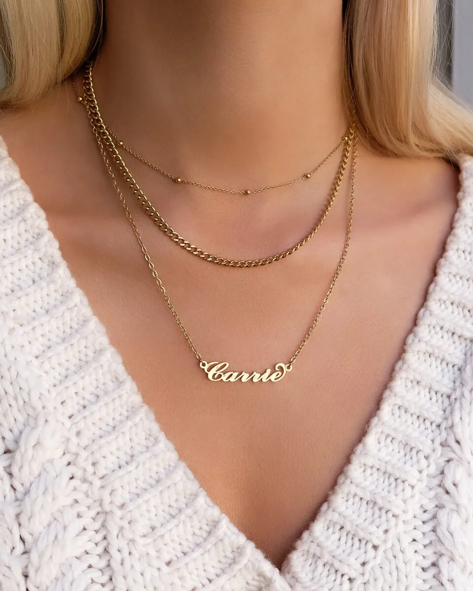 Carrie Name Necklace (Gold) sold by Abbott Lyon product image thumbnail 4