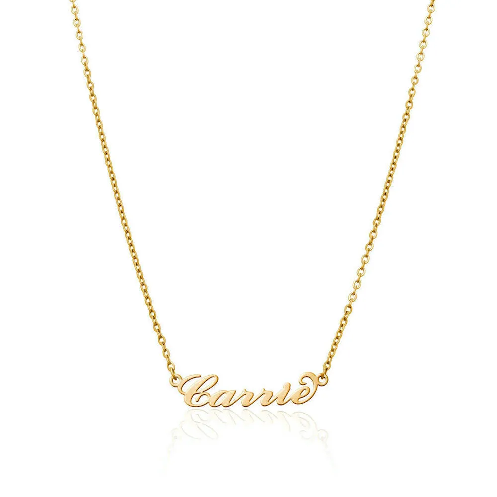 Carrie Name Necklace (Gold) sold by Abbott Lyon