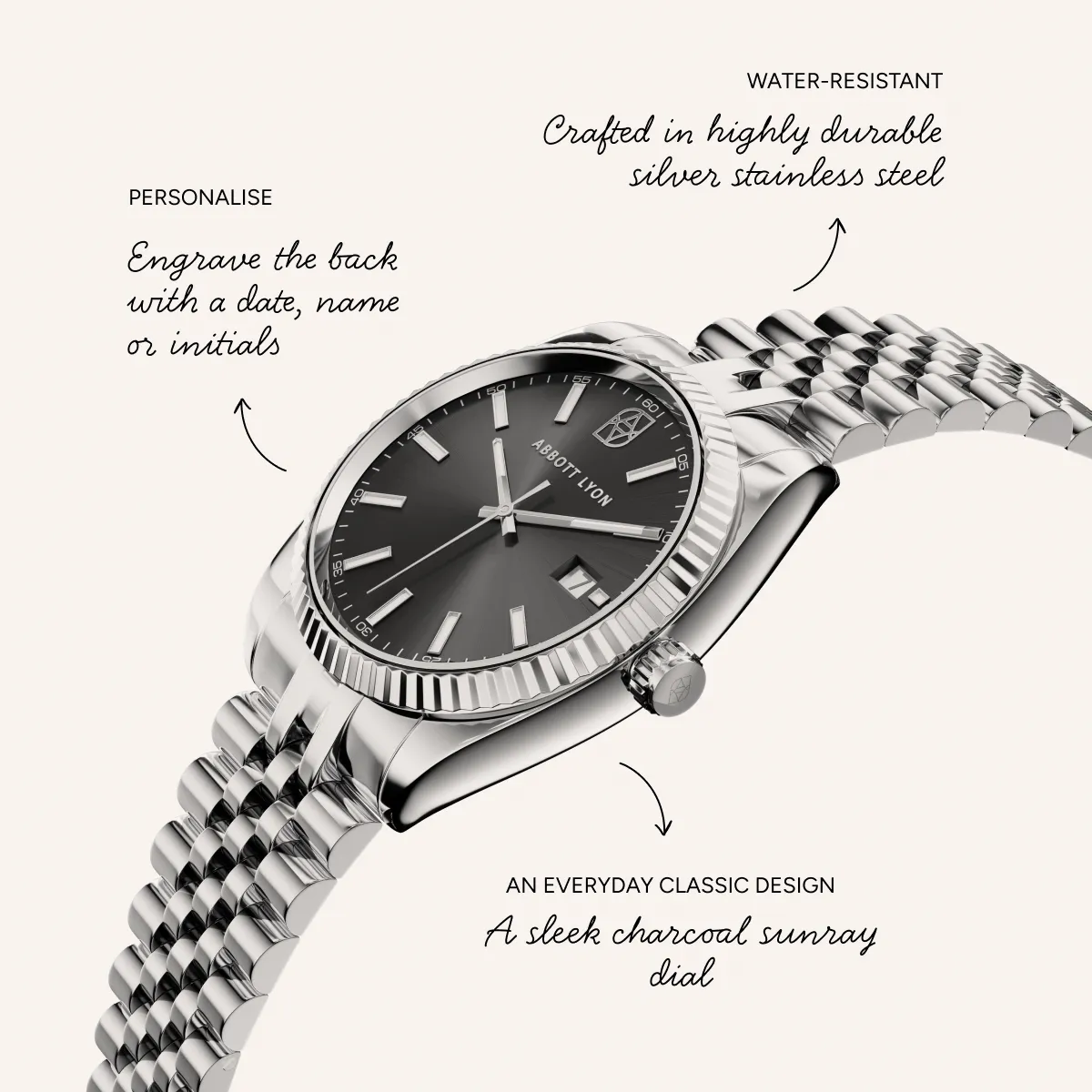 Belgravia 41 Grey Men's Watch (Silver) sold by Abbott Lyon product image thumbnail 3