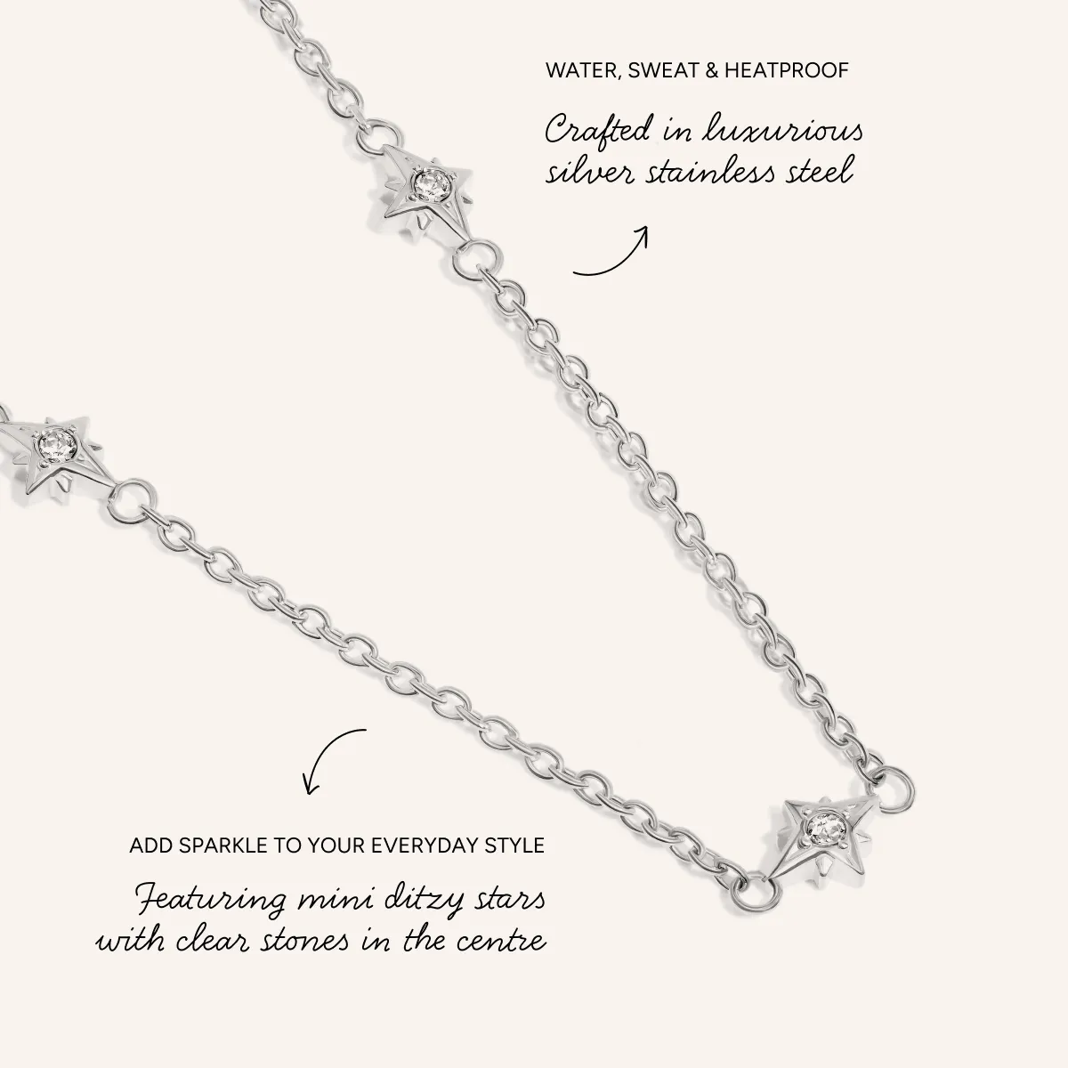 Written In The Stars Chain Necklace (Silver) sold by Abbott Lyon product image thumbnail 3