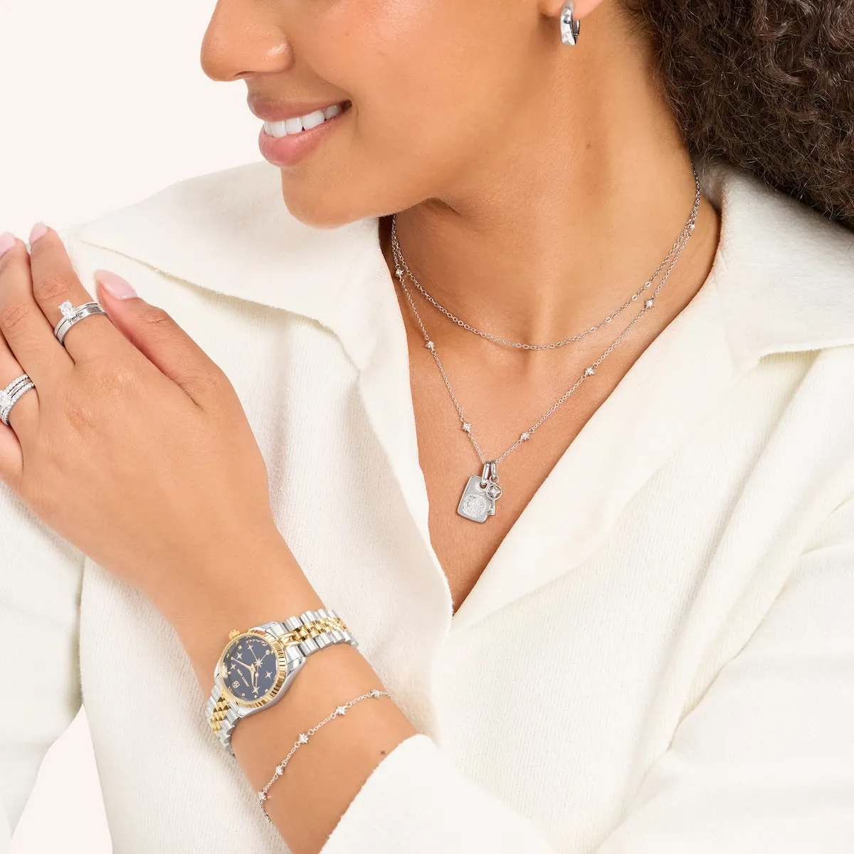 Written In The Stars Chain Necklace (Silver) sold by Abbott Lyon product image thumbnail 4