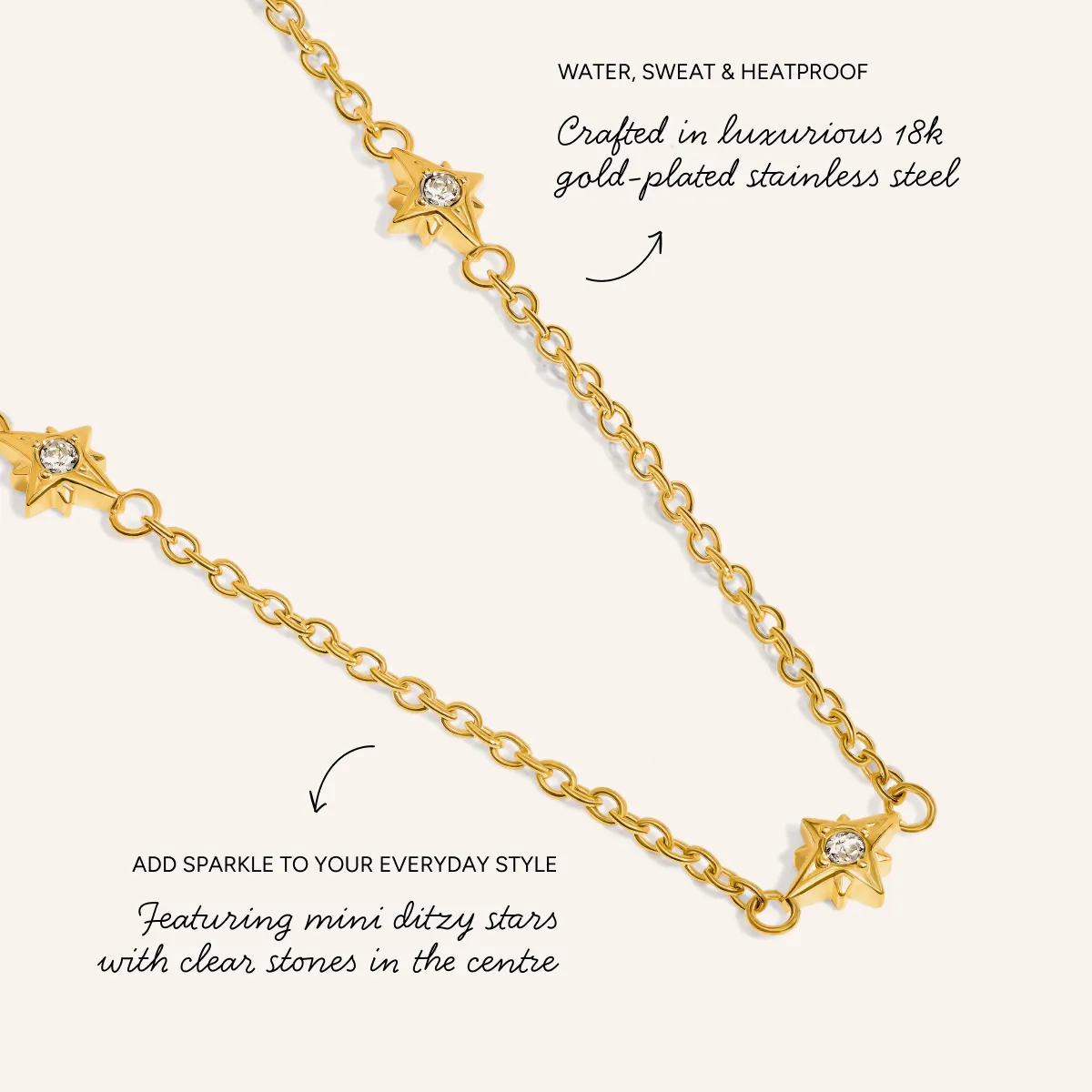 Written In The Stars Chain Necklace (Gold) sold by Abbott Lyon product image thumbnail 3