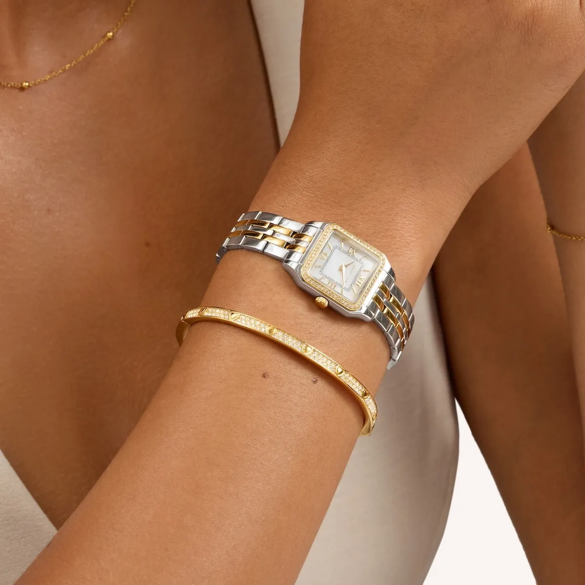 Essence Pavé Two Tone 23 Watch (Gold/Silver) sold by Abbott Lyon product image thumbnail 4