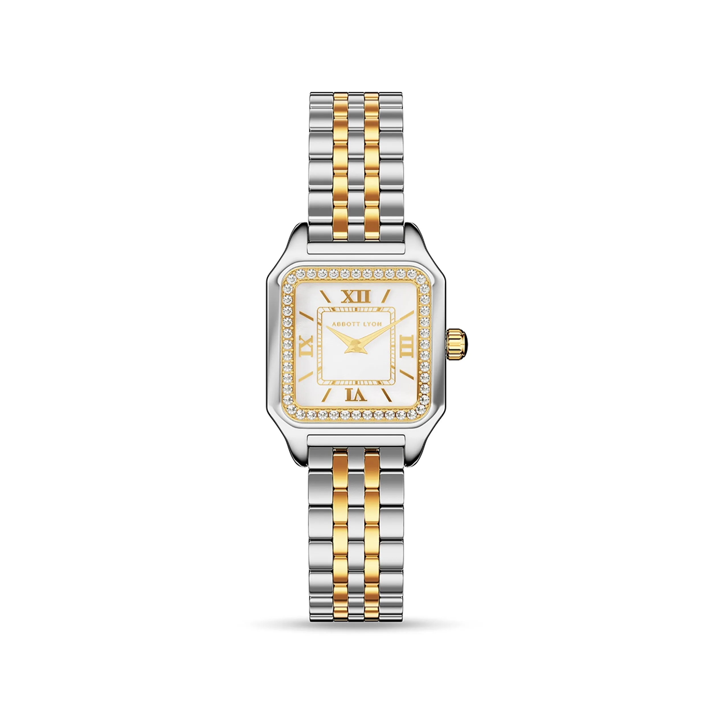 Essence Pavé Two Tone 23 Watch (Gold/Silver) sold by Abbott Lyon