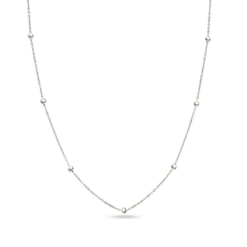 Layering Mini Me Sphere Chain Necklace (Silver) sold by Abbott Lyon
