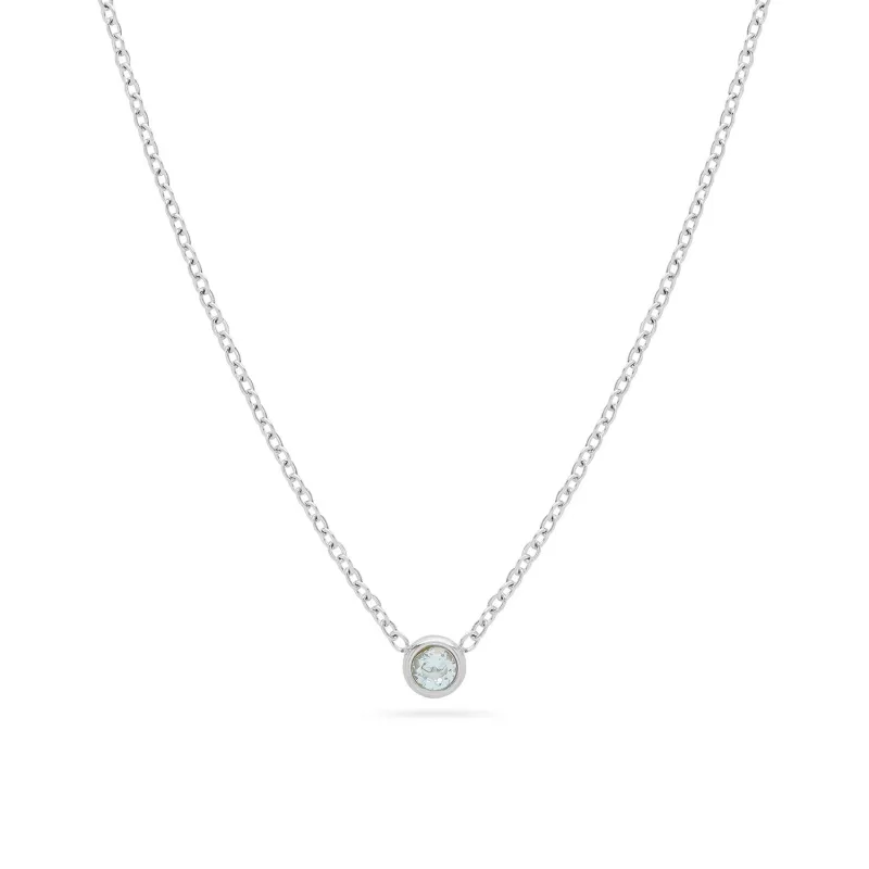 Mini Birthstone Necklace (Silver) made by Abbott Lyon