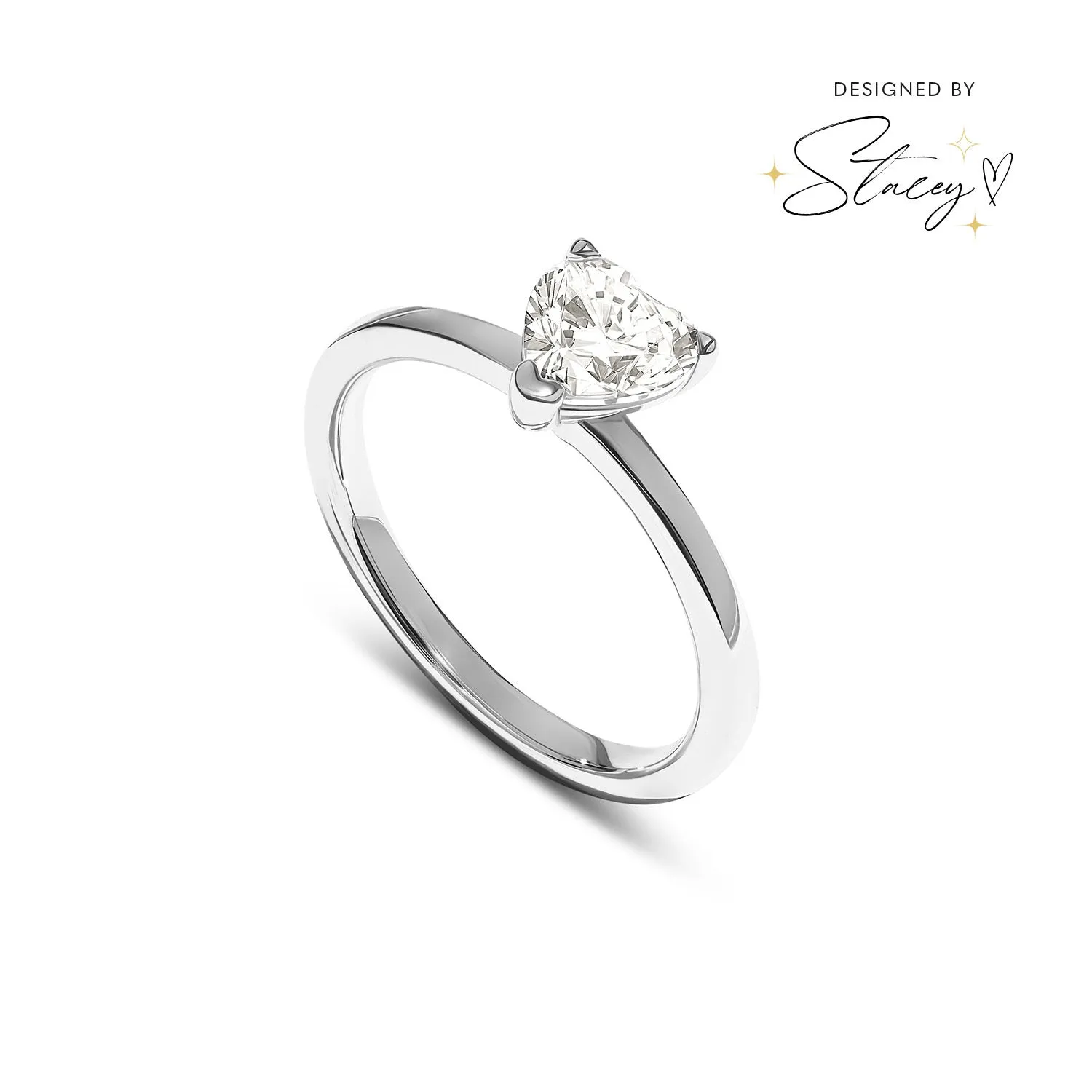 Emerald Cut Solitaire Ring 1ct (Silver) sold by Abbott Lyon product image thumbnail 2