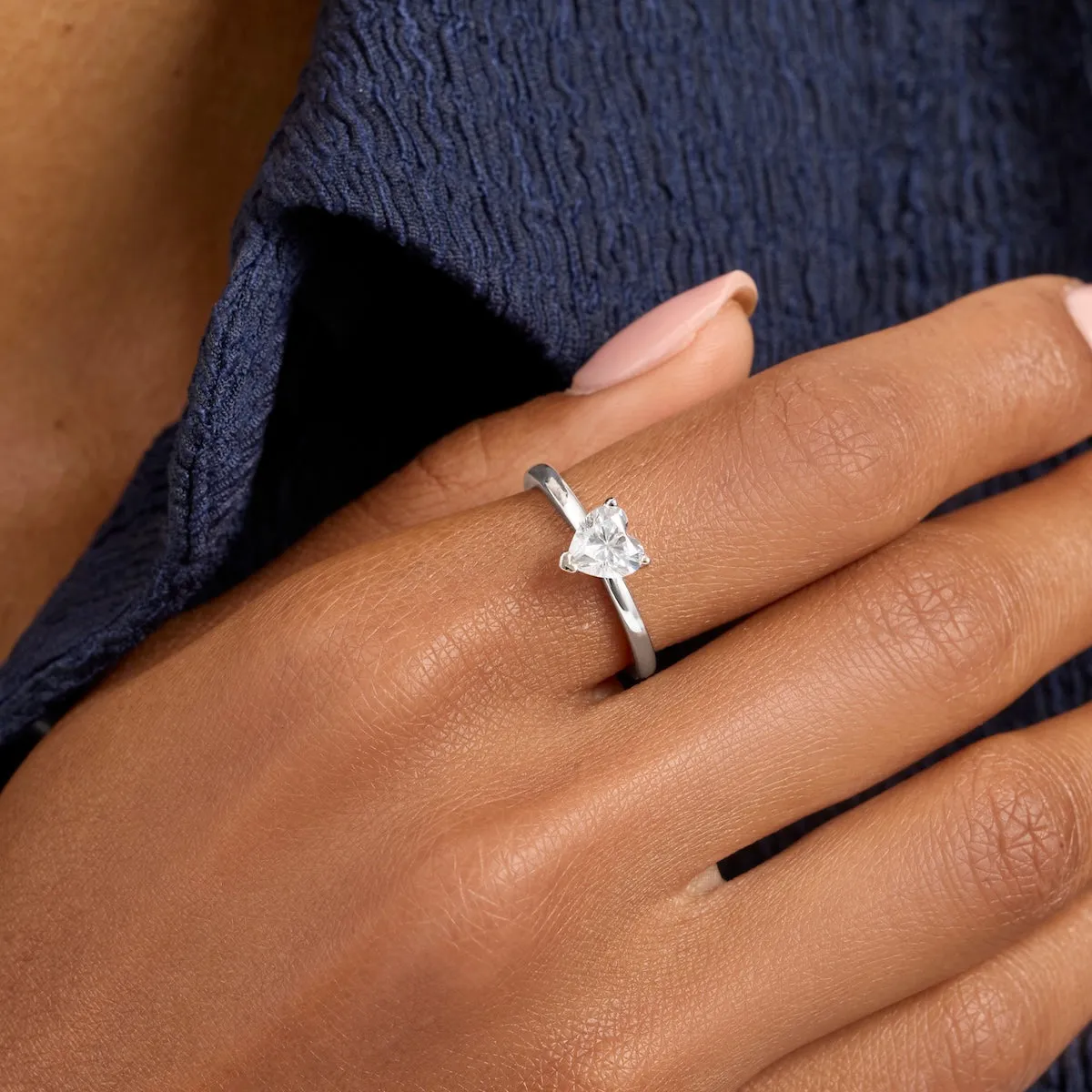 Emerald Cut Solitaire Ring 1ct (Silver) sold by Abbott Lyon product image thumbnail 4