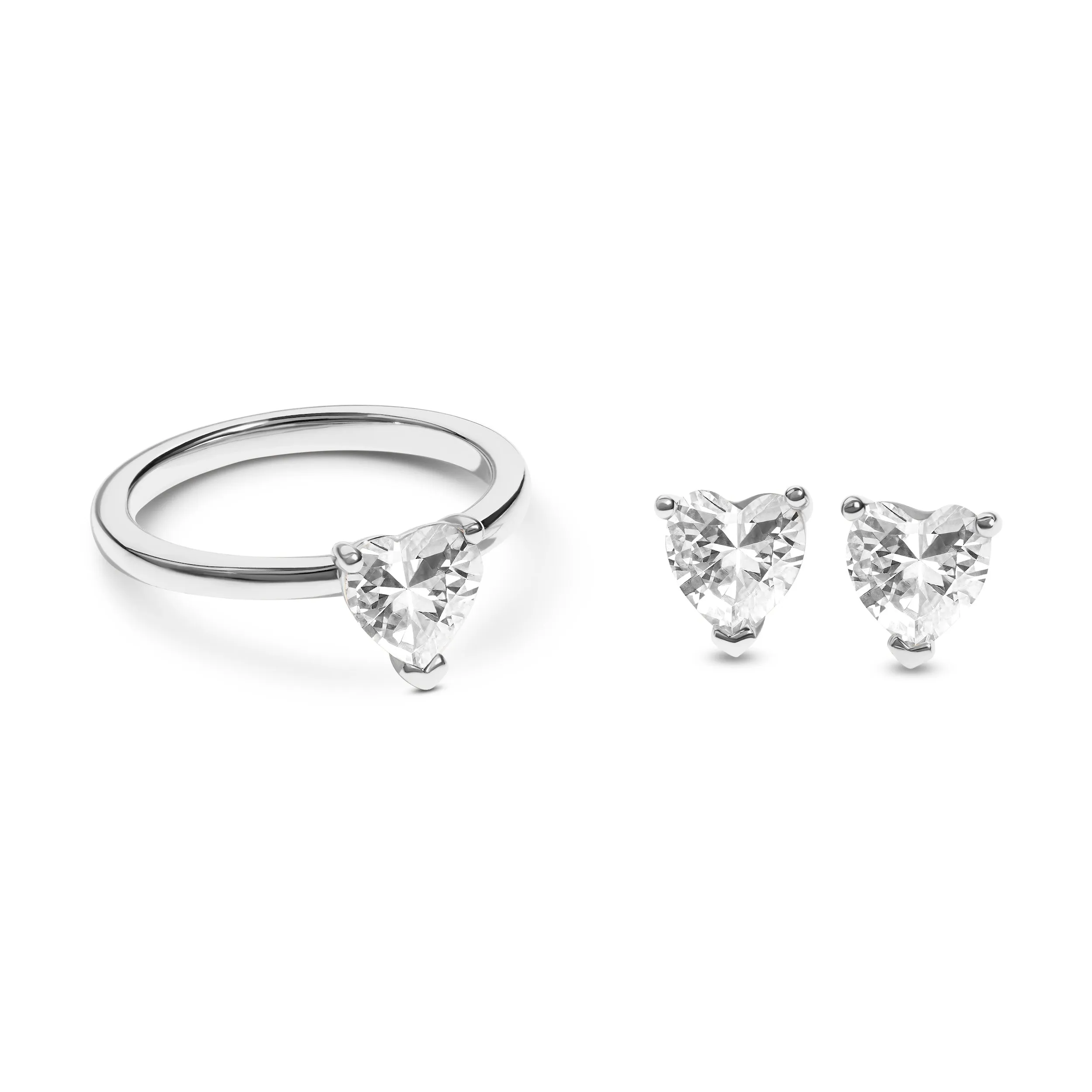 Heart Ring & Earrings (Silver) sold by Abbott Lyon