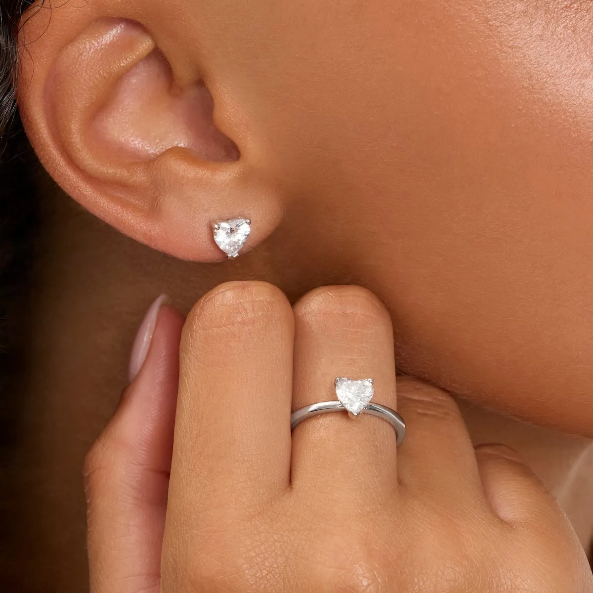 Heart Ring & Earrings (Silver) sold by Abbott Lyon product image thumbnail 2