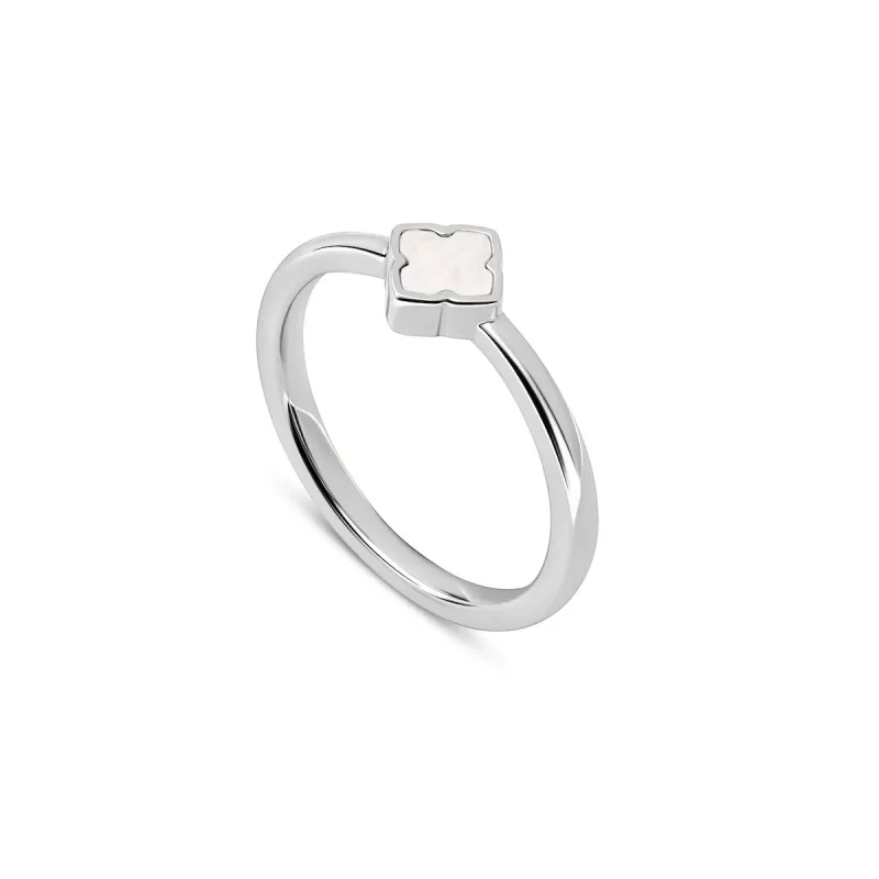 Fine Mini Pearl Clover Ring (Silver) sold by Abbott Lyon