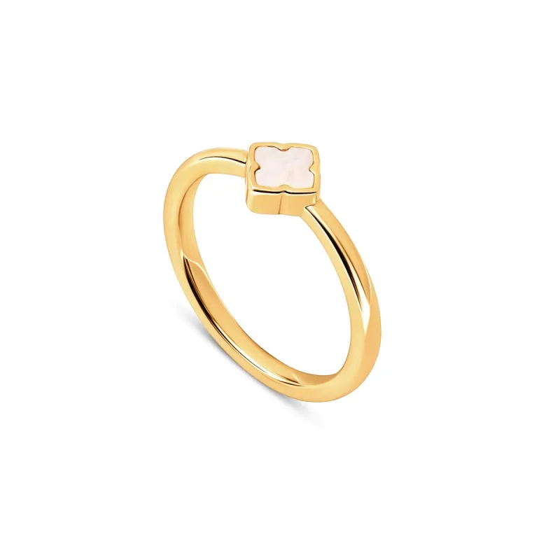 Fine Mini Pearl Clover Ring (Gold) sold by Abbott Lyon