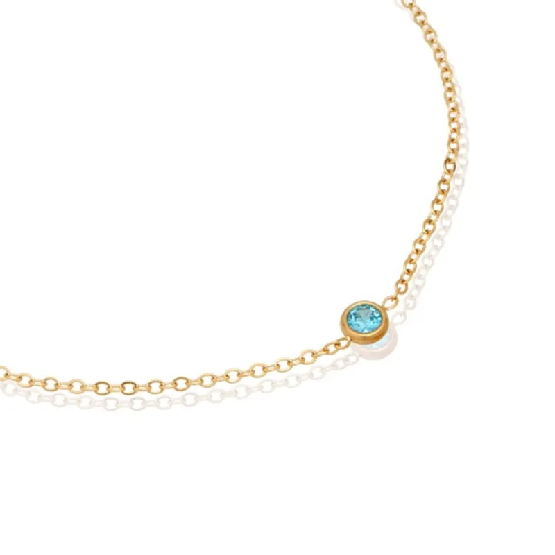 Mini Birthstone Bracelet (Gold) sold by Abbott Lyon