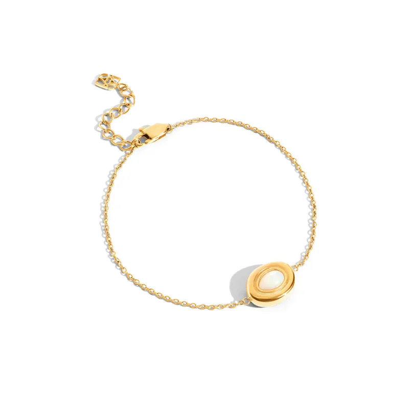 Pearl Molten Bracelet (Gold) sold by Abbott Lyon