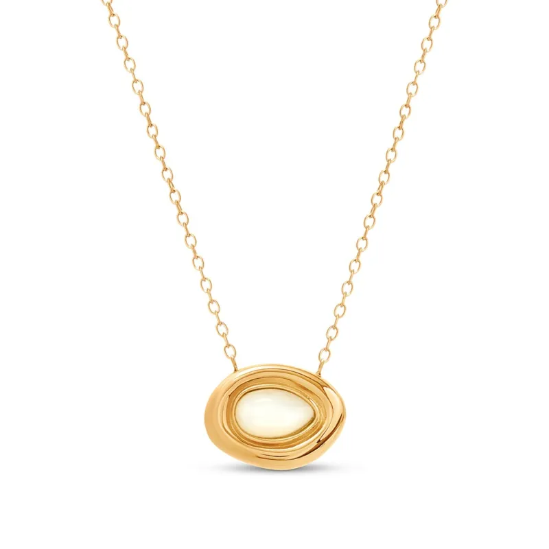Pearl Molten Necklace (Gold) made by Abbott Lyon
